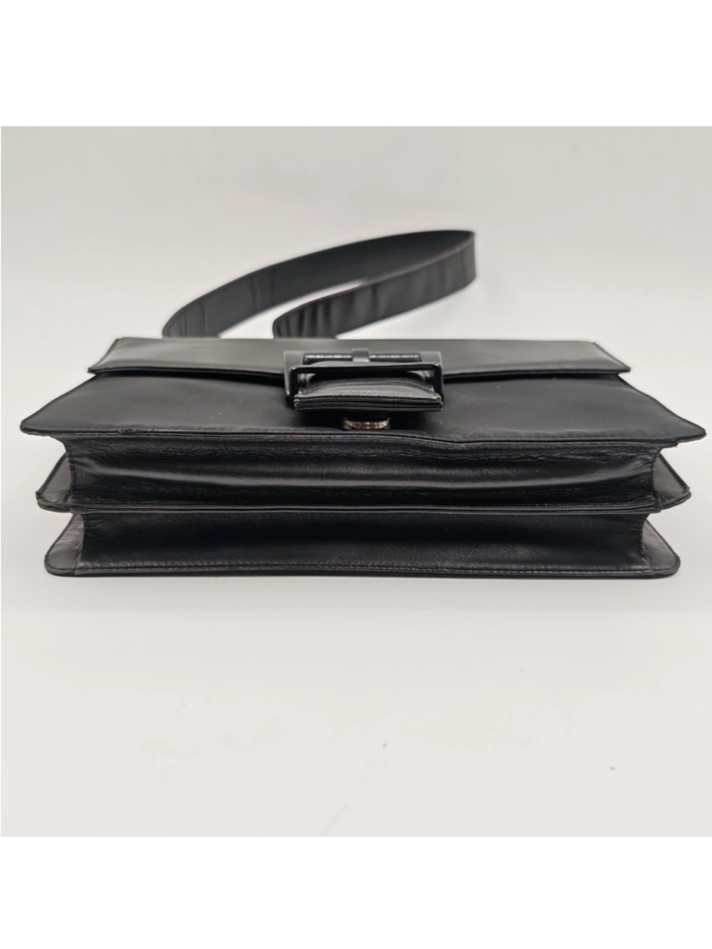 Prada Black Nylon Logo Plaque Shoulder Bag - Picture 7 of 11